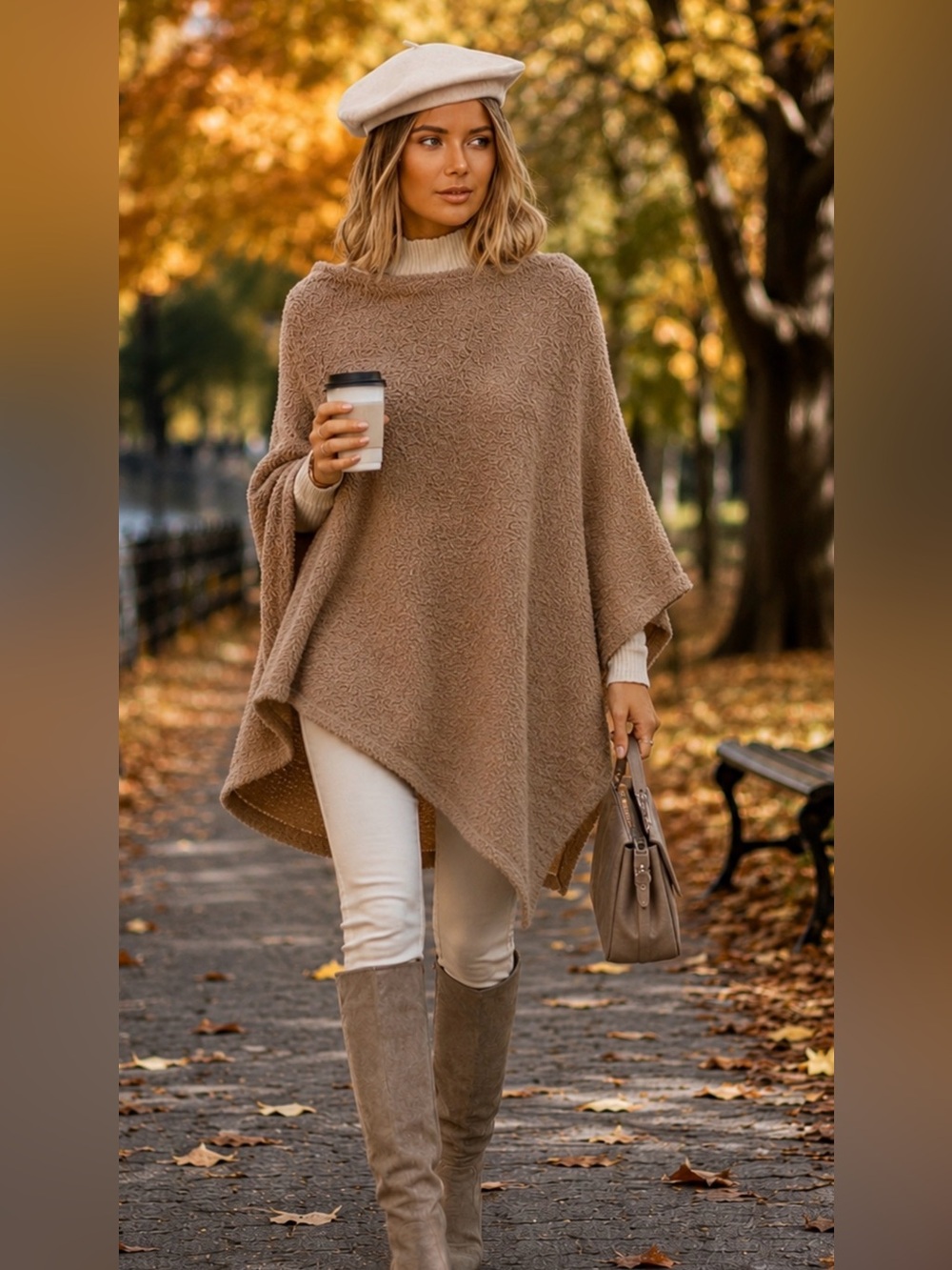 Betmar Cream Beret Hat